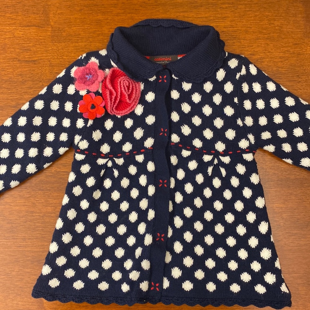 Catimini Button Down Sweater Coat - 12 months
